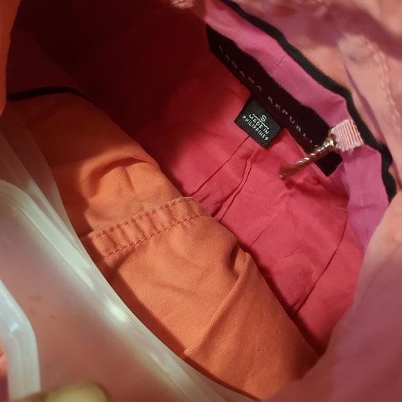 🔆 Pink Banana Republic femine pea/ladies trench style jacket damaged - Picture 16 of 16